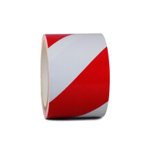 GGR Supplies T.R.U. SST-618C Red & White Hazard Warning Safety Stripe Tape: 3"""" in. Wide x 18 yds.