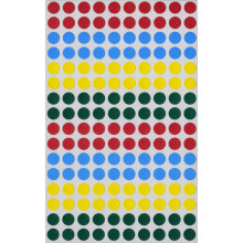 MACO Assorted Primary Round Color Coding Labels 1/4 Inches in Diameter 768 Per Box Red/Blue/Yellow/Green (MR404-A1)