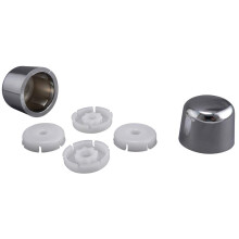 Plumb Pak PP835-30PCL Universal Round Toilet Push-On Bolt Caps Polished Chrome 2 Count (Pack of 1)