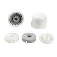 Plumb Pak PP835-30WHL Universal Round Toilet Push-On Bolt Caps 1-7/8"""" x 4-3/8"""" White