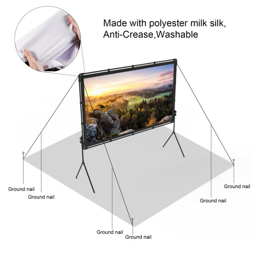 Projektionsleinwand 120 Zoll 16:9 Polyester