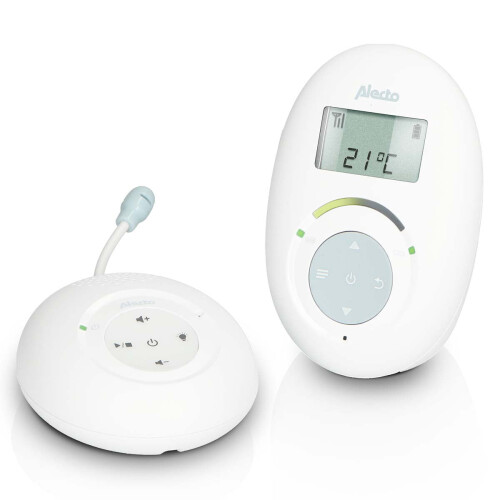 Eco DECT babyfoon, wit/blauw, kristalhelder geluid