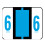 Smead BCCRN Bar-Style Color-Coded Numeric Label 6 Label Roll Blue 500 Labels per Roll (67376) 1