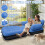 Inflatable Pull Out Couch with Headboard, Flocked Surface Air Sofa Bed, Folding Portable Inflatable Chair 5