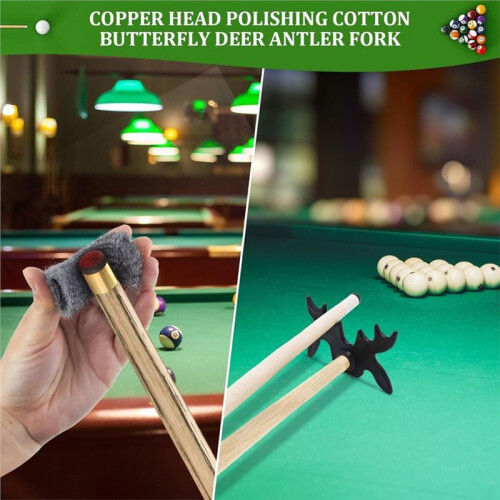 Pool Table Brush Set 9-Piece Billiard Table Cleaner Kit for  with Brushes, Cloths & Lint Roller