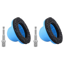 2X Wheel Hub Brush Cleaning Rotor Auto Wheel Hub Grinder Rust Grinding Removal Tool with Drill Adapter for Car Truck