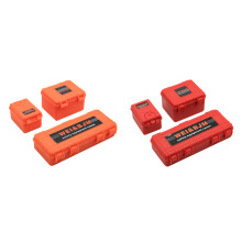 6Pcs Plastic Rc Car Storage Box Decoration Tool for Trx4 Axial Scx10 90046 D90 1/10 Rc Crawler Accessories Orange & Red