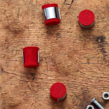 12-Pack MIG Welding Wire Cleaner Pads, Red & Gray, for Enhanced Wire Maintenance