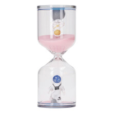 Deko Sanduhr Astronaut 15 Minuten Pink