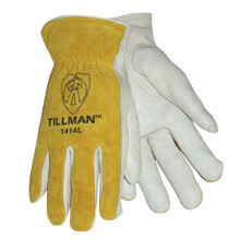 Tillman 1414 Top Grain/Split Cowhide Drivers Gloves - pack of 4 pairs (Medium)