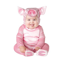 Lil Characters Unisex-Baby Infant Piggy Costume Pink Large