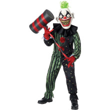 crazy Eyed clown child costume Large