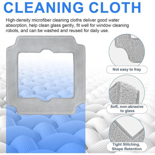 Cleaning Rag for  Winbot MINI2 Window Cleaner Robot, Winbot MINI2 Accessories 9 Pcs Cleaning Rag 2