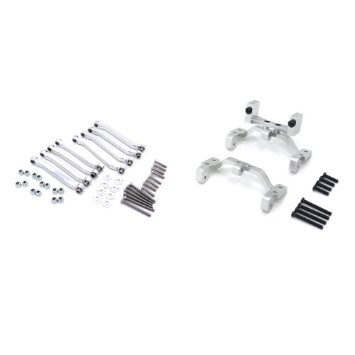 1 Set Metal Chassis Pull Rods Drag Link Suspension & 1 Set RC Car Metal Pull Rod Base 1