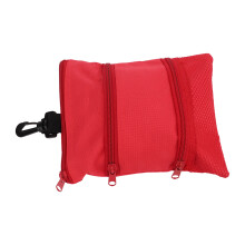 Golfballtasche aus Stoff, rot, 20,5x16,8cm, 3