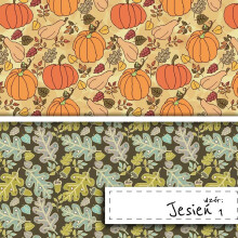 Scrapbookingpapier Herbstmotiv 1, Satin 200 g/m²