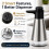 Dish Soap Dispenser for Kitchen,Stainless Steel Hand Soap Dispenser with Adjustable Output,Refillable Soap Pump 4