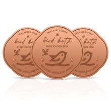3 Pack Copper Bird Bath Disk, Decorative Purification Birdbath Disc , Natural All-Weather Water Care Cleaner for Outdoor