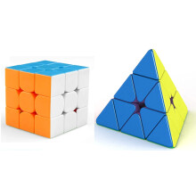 D Eternal Speed Cube Combo Set Of 3X3X3 And Pyraminx Pyramid Triangle High Speed Stickerless Puzzle Cube Game Toy Kids And Professionals