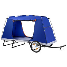 Remolque de Camping para Bicicleta-Duoku-con Tienda Plegable, Capacidad Máxima de 136 kg, Ruedas de 406 mm, Recubrimiento PU2000