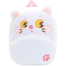 Blue Tree Cute Kids Backpack Toddler Bag Plush Animal Cartoon Mini Travel Bag For Baby Girl Boy 1-5 Years (Small White Cat White Cat)
