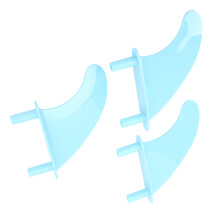 Surfboard Zubehör: Soft Top Flossen Set, PVC, Blau