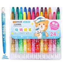 Cots and Cuddles 24 Colours Twisting Rolling Crayons For Doodling Drawing Art & Craft Supplies For School Kids Ink Multicolor
