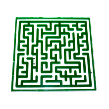 Globular Wooden Maze Puzzle Brown and White Geometric Style Brain Teaser Ages 8 and Above (Green)