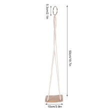 Seil-Hängepflanzer Gelb 10cm, PU-Leder, robust
