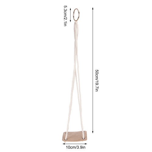 Seil-Hängepflanzer Gelb 10cm, PU-Leder, robust