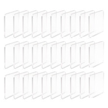 40-Pack Clear Acrylic Square Photo Frame Magnets for Home, Office, and Classroom Use