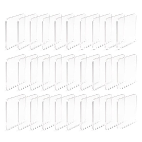 40-Pack Clear Acrylic Square Photo Frame Magnets for Home, Office, and Classroom Use 1