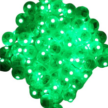 100 Stück Ballonlichter, Wasserdichte -Kugellichter mit Langer Standby-Zeit, Runde LED-Lampen für Partys, Hochzeiten und Festivals, Grünes Licht