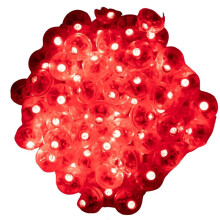 100 Stück Ballonlichter, Wasserdichte -Kugellichter mit Langer Standby-Zeit, Runde LED-Lampen für Partys, Hochzeiten und Festivals, Rotes Licht