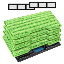 Apto para las Series para Vacmop VM252 y VM200, Almohadilla de Microfibra Lavable para Aspiradora con Cámara de Suciedad Mejorada (1+2+4