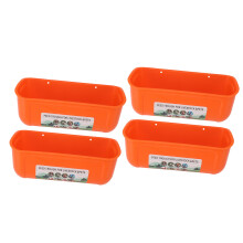 Viehfuttertrog hängend 4er Set Orange PP