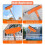 Window Cleaner Tool 68'' Squeegee for Window Cleaning Extension Pole Scrubber with Rotating  Streak-Free Squeegee 6