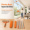 Window Cleaner Tool 68'' Squeegee for Window Cleaning Extension Pole Scrubber with Rotating  Streak-Free Squeegee 4
