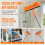 Window Cleaner Tool 68'' Squeegee for Window Cleaning Extension Pole Scrubber with Rotating  Streak-Free Squeegee 5