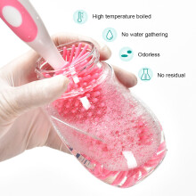 2-in-1 Babyflaschenbürste Nylon Sauger Silikon