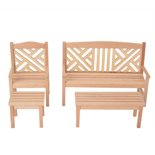 1:12 Maßstab Miniatur Möbel Set Holz Tisch und