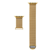 (Gold 42)Correa metálica magnética para Iwatch 42 mm con acabado vintage fácil ajuste uso comercial