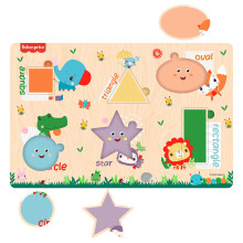 Fisher-Price Fisher Price Wooden Shapes Montessori Educational Pre-School Puzzle Toy For Kids