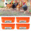 Hühnerfuttertrog aus PP 4er Set für Zäune Orange 1