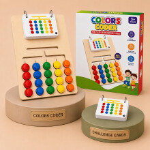 Umadiya Kids Montessori Slide Puzzle I Color & Pattern Matching Learning Toys Wooden Puzzle Learning Toys Logic Brain Game For Kids 3-8 Years I Birth