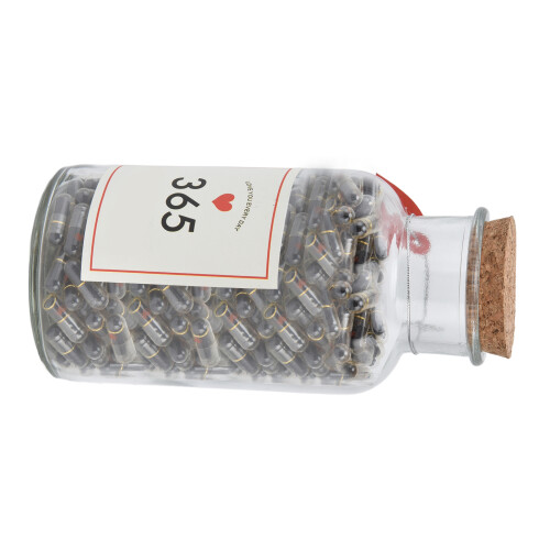 Geschenkidee 365 Kapseln mit Flasche für
