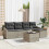 VidaXL vidaXL Sofa Set 6 stk. Hellgrau Poly-Rattan 1
