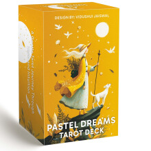 QCFQCF Pastel Dreams Tarot Deck, Tarot Cards for Beginners, 78 Soft Pastel Tarot Cards with General Guidebook, Gentle Intuitive Art