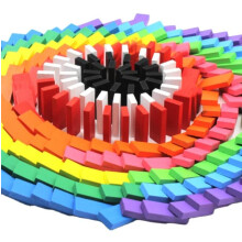 Aexoniz Toys Non-Toxic Kids Dominoes Building Blocks Set For 3-8 Years Old Kids 12 Random Color 120 Piece Multicolore