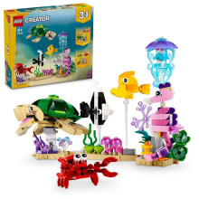 Lego Creator Sea Animals 3In1 Set With A Fish Turtle And Crab 31158